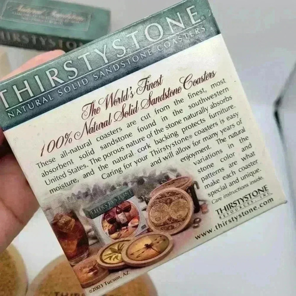 THIRSTYSTONE Sandstone Coasters Three Birds and One Horse - Picture 11 of 13